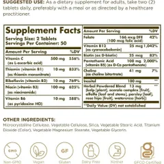 Viên uống B-Complex with Vitamin C Solgar lọ 100 viên của Mỹ Hỗ Trợ Trí Não,đề kháng
