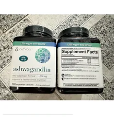 Viên uống Nhân Sâm Ấn Độ Youtheory Ashwagandha 1000 mg - Giảm Tải Stress - Bổ Sung Sức Khỏe - Hỗ Trợ Tích Cực cho Tinh Thần & Cải Thiện Giấc Ngủ