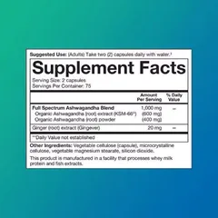 Viên uống Nhân Sâm Ấn Độ Youtheory Ashwagandha 1000 mg - Giảm Tải Stress - Bổ Sung Sức Khỏe - Hỗ Trợ Tích Cực cho Tinh Thần & Cải Thiện Giấc Ngủ