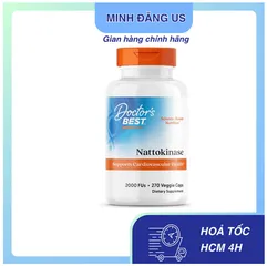 Viên uống Nattokinase Doctor's Best 2000FU hỗ trợ tim mạch, ngăn ngừa đột quỵ - Lọ 270 viên xuất xứ USA