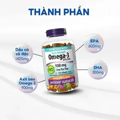Dầu Cá Webber Naturals Triple Strength Omega-3 900mg - 120 viên