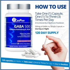 CANPREV GABA 500mg – Hỗ Trợ Thư Giãn Thần Kinh, Giảm Căng Thẳng, Lo Âu, Giấc Ngủ Tự Nhiên