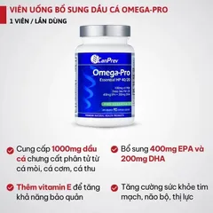 CanPrev Omega-Pro Essential HP 40/20 Dưỡng chất Omega-3 tinh khiết cho não bộ và tim mạch khỏe mạnh