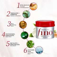 Kem ủ dưỡng tóc Fino Shiseido Premium Touch Nhật Bản cải thiện tóc hư tổn giúp tóc suôn mượt 230g