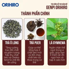 Trà Orihiro Genpi Tea hỗ trợ tiêu hóa Nhật Bản Túi 60 gói