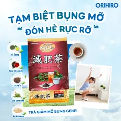 Trà Orihiro Genpi Tea hỗ trợ tiêu hóa Nhật Bản Túi 60 gói