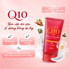 Kem dưỡng da tay Kose Hand Cream Q10 Nhật Bản giúp cấp ẩm cho tay nhiều loại - Tuýp 80g