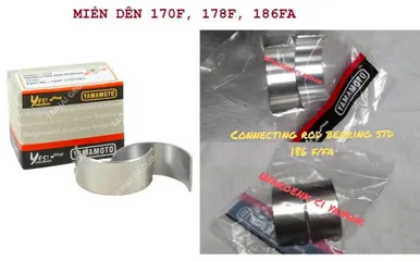 Bạc trục, bạc biên , bạc tay dên, ba dê, miển dên máy dầu Kama 170F, 178F, 186F, Yanmar L40 L48 L60 L70 L90 L100
