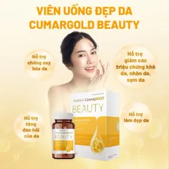 Viên uống đẹp da Curma gold beauty hộp 30 viên chống Ôxi hóa hạn chế lão hóa , giảm khô da, nhăn da sạm da