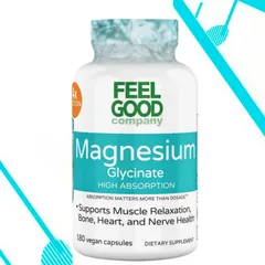 Viên uống Feel Good Magnesium Glycinate High Absorption |180 viên| Thư giãn hệ thần kinh & cơ bắp - Củng cố xương & Ổn định tim mạch [SP Chuẩn Mỹ không tem]