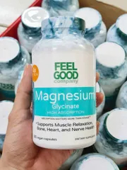 Viên uống Feel Good Magnesium Glycinate High Absorption |180 viên| Thư giãn hệ thần kinh & cơ bắp - Củng cố xương & Ổn định tim mạch [SP Chuẩn Mỹ không tem]
