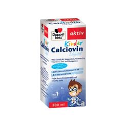 Siro bổ sung canxi cho trẻ em Doppelherz Kinder Calciovin Liquid - Hỗ trợ phát triển xương chắc khỏe và tăng trưởng chiều cao 200ml