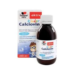 Siro bổ sung canxi cho trẻ em Doppelherz Kinder Calciovin Liquid - Hỗ trợ phát triển xương chắc khỏe và tăng trưởng chiều cao 200ml