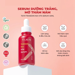 Tinh Chất Dưỡng Sáng Da TIA'M Tranexin Nia Vita Serum - Hỗ Trợ Làm Đều Màu Da, Giảm Thâm Nám 40ml