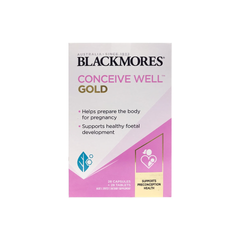 Viên Uống Tăng Khả Năng Thụ Thai Blackmores Conceive Well Gold 56 Viên - Bổ Trứng Hỗ Trợ Mang Thai Từ Úc