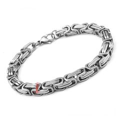 Lắc Tay Titan Nam Cao Cấp - Phụ Kiện Thời Trang Sang Trọng, Chống Gỉ Sét, Thiết Kế Nam Tính, Đẳng Cấp 7mm Ziczac
