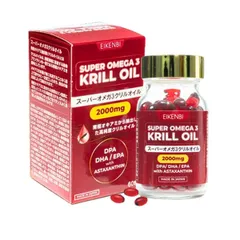 Viên Uống Dầu Nhuyễn Thể Super Omega 3 Krill Oil 2000mg Nhật Bản - Giảm Mỡ Máu, Hỗ Trợ Tim Mạch, 60 Viên