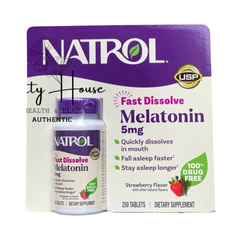 Viên Kẹo Ngậm Hỗ Trợ Giấc Ngủ Natrol Sleep 5mg - Giúp Ngủ Ngon Hơn, 250 Viên, Thực Phẩm Chức Năng Chất Lượng