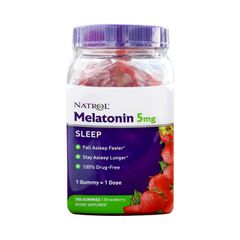 Kẹo Dẻo Ngủ Ngon Natrol 5mg - Hỗ Trợ Giấc Ngủ, Kẹo Bổ Sung Dinh Dưỡng Mỹ cho Người Trưởng Thành