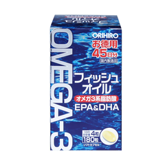 Viên Uống Dầu Cá Omega 3 Orihiro Nhật Bản - 180 Viên Bổ Sung Omega-3 Hỗ Trợ Não Bộ và Thị Lực