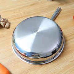 Chảo Inox Nông Lòng Vân Kim Cương Seka 3 Lớp Chống Dính - Bếp Từ, Chiên Xào Hiệu Quả, An Toàn Cho Sức Khỏe