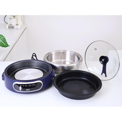 Nồi Lẩu Nướng Điện Đa Năng Seka SK640 - Công Suất 1300W, Dung Tích 4L, Chất Liệu Inox 304, Tiện Dụng Cho Gia Đình 6-8 Người
