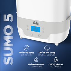 Máy Tiệt Trùng Hơi Nước Sấy Khô Fatzbaby Sumo 5 FB4901LD - Công Suất Cao, Bảo Quản Vô Trùng 72 Giờ, Dung Tích Lớn