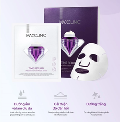 Mặt Nạ Dưỡng Da Maxclinic Time Return Cream Mask - Hàn Quốc, Cấp Ẩm Sâu, Tái Tạo Da, Niacinamide, Ceramide, Hộp 4 Miếng 28g