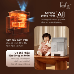 Máy Tiệt Trùng Hơi Nước Sấy Khô Công Nghệ Anion Fatzbaby e-STEAMPRO 1 FB4929BT - Tiệt Trùng Hiệu Quả, Thoải Mái Sử Dụng, Dung Tích 14L