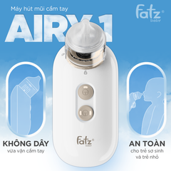 Máy Hút Mũi Cầm Tay Fatzbaby Airy 1 NC007 - Lực Hút Mạnh, Độ Ồn Thấp, Pin Sạc 800mAh Cho Bé Thở Dễ Dàng Hơn