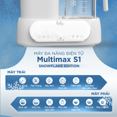 Máy Đa Năng Điện Fatzbaby Multimax S1 FB9220CZ - Tiệt Trùng, Hâm Sữa, Hấp Thức Ăn, Làm Sữa Chua, Đun Nước Thông Minh Cho Gia Đình Có Bé