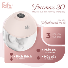 Máy Hút Sữa Điện Không Dây Fatzbaby Freemax 20 FB1220TN - Thiết Kế Tiện Lợi, Nhiều Chế Độ Hút, Pin Kéo Dài Thời Gian Sử Dụng