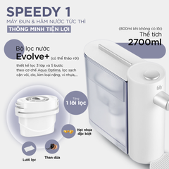Máy Đun Nước Fatzbaby Speedy 1 FB3810LD - Công Nghệ Gia Nhiệt Siêu Tốc, Tiết Kiệm Điện, Dung Tích 2.7L, Thích Hợp Pha Sữa, Trà, Mì