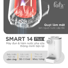 Máy Đun và Hâm Nước Pha Sữa Fatzbaby Smart 14 Plus FB3825CZ - Thiết Bị Thông Minh Giúp Pha Sữa Nhanh Chóng và Chính Xác