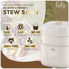 Nồi Nấu Chậm Fatzbaby Stew 8 in 1 FB9115TL - Đa Năng 1.5L, 8 Chế Độ Nấu, Chống Cháy Khô, Tiện Lợi Cho Gia Đình