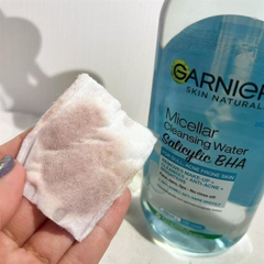 Nước Tẩy Trang Garnier Micellar Cleansing Water Salicylic BHA 400ml - Cho Da Dầu Mụn, Làm Sạch Sâu, Không Gây Kích Ứng