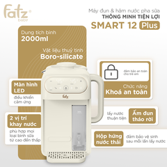 Máy Đun và Hâm Nước Pha Sữa Fatzbaby Smart 12 Plus FB3824TN - Dung Tích 2L, Chức Năng Khử Clo, Giữ Nhiệt Tối Ưu Cho Bé