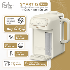 Máy Đun và Hâm Nước Pha Sữa Fatzbaby Smart 12 Plus FB3824TN - Dung Tích 2L, Chức Năng Khử Clo, Giữ Nhiệt Tối Ưu Cho Bé
