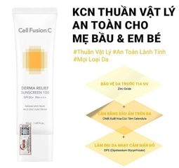 Hộp 2 Tuýp Kem Chống Nắng Cell Fusion C Derma Relief Sunscreen 100 SPF50+/PA++++ - Bảo Vệ Da, Nâng Tông Da Tự Nhiên, Phù Hợp Mọi Loại Da