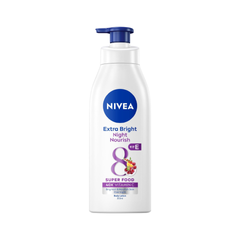 Sữa Dưỡng Thể Trắng Da Ban Đêm Nivea 8 Super Foods - Chứa Vitamin C, Dưỡng Ẩm, Phục Hồi Độ Sáng Mịn Da 350ml