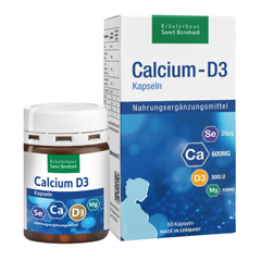 Viên Uống Hỗ Trợ Bổ Sung Canxi Sanct Bernhard Calcium-D3 Kapseln 60 Viên - Bổ Sung Canxi & Vitamin D3 Để Duy Trì Khỏe Mạnh Xương Răng
