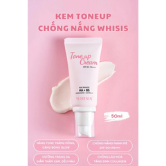 Kem Dưỡng Nâng Tông Whisis Tone Up Cream SPF 50+ - Giữ Da Sáng Mịn, Bảo Vệ Tia UV, Dưỡng Ẩm Tự Nhiên 50ml