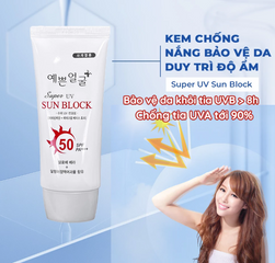 Kem Chống Nắng Cấp Ẩm 3WB Super UV Sun Block SPF 50 PA+++ - Dưỡng Ẩm, Chống Tia UV, Phù Hợp Mọi Loại Da, Hàn Quốc 50ml