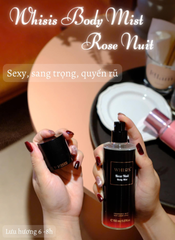 Xịt thơm cơ thể Whisis Rose Nuit Body Mist - Hương hoa hồng nhẹ nhàng, sang trọng, lưu hương 6-8 giờ, sử dụng hằng ngày, tiện lợi mang theo