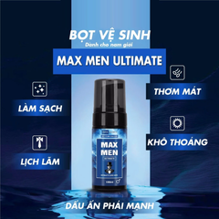 Bọt Vệ Sinh Nam Giới MAX MEN ADA - Hàng Nhập Khẩu Chăm Sóc Vùng Nhạy Cảm, Kháng Khuẩn, Hương Nước Hoa Nam Tính 100ml