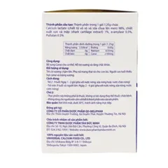Bột canxi cơm Unical For Rice - Hỗ trợ chắc khỏe xương cho trẻ em và người lớn - Hộp 20 gói bổ sung canxi tự nhiên