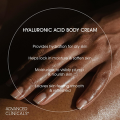 Kem Dưỡng Thể Advanced Clinicals Hyaluronic Acid 454g - Cấp Ẩm Sâu, Giúp Da Mềm Mịn, Phù Hợp Da Khô và Thiếu Nước