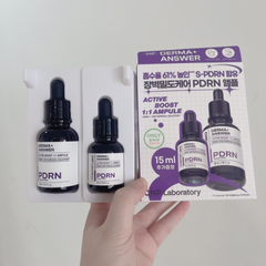Set Tinh Chất Tái Tạo Da PDRN Derma Answer Active Boost Ampule - Serum Phục Hồi Da Căng Mịn, 30ml + 15ml, Hàng Nhập Khẩu