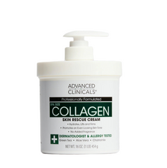 Kem Dưỡng Body Advanced Clinicals Collagen Skin Rescue Cream - Dưỡng Ẩm Sâu, Cải Thiện Độ Đàn Hồi Da, 454g