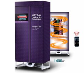 Tủ Sấy Quần Áo Sunhouse SHD2707 Chính Hãng - Tiết Kiệm Thời Gian Sấy Khô Nhanh Chóng Với Công Suất 1400W, Dung Tích Lớn 15kg